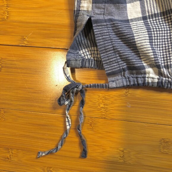 REI Plaid Linen Hemp Sleeveless Country Top Natural Soft Tank Shirt Breathable - Picture 9 of 11